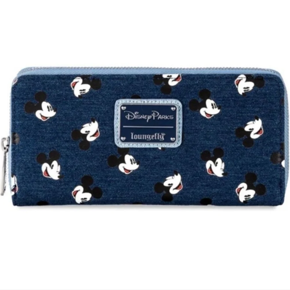 Loungefly Mickey Denim Disney Parks Wallet